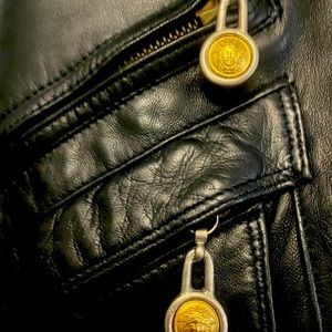Versace Leather Black Jacket